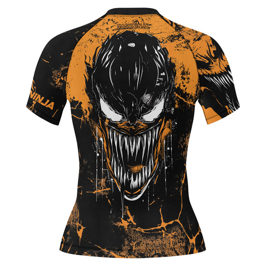 Rashninja Halloween Venom Strike Women's Short Sleeve Rash Guard