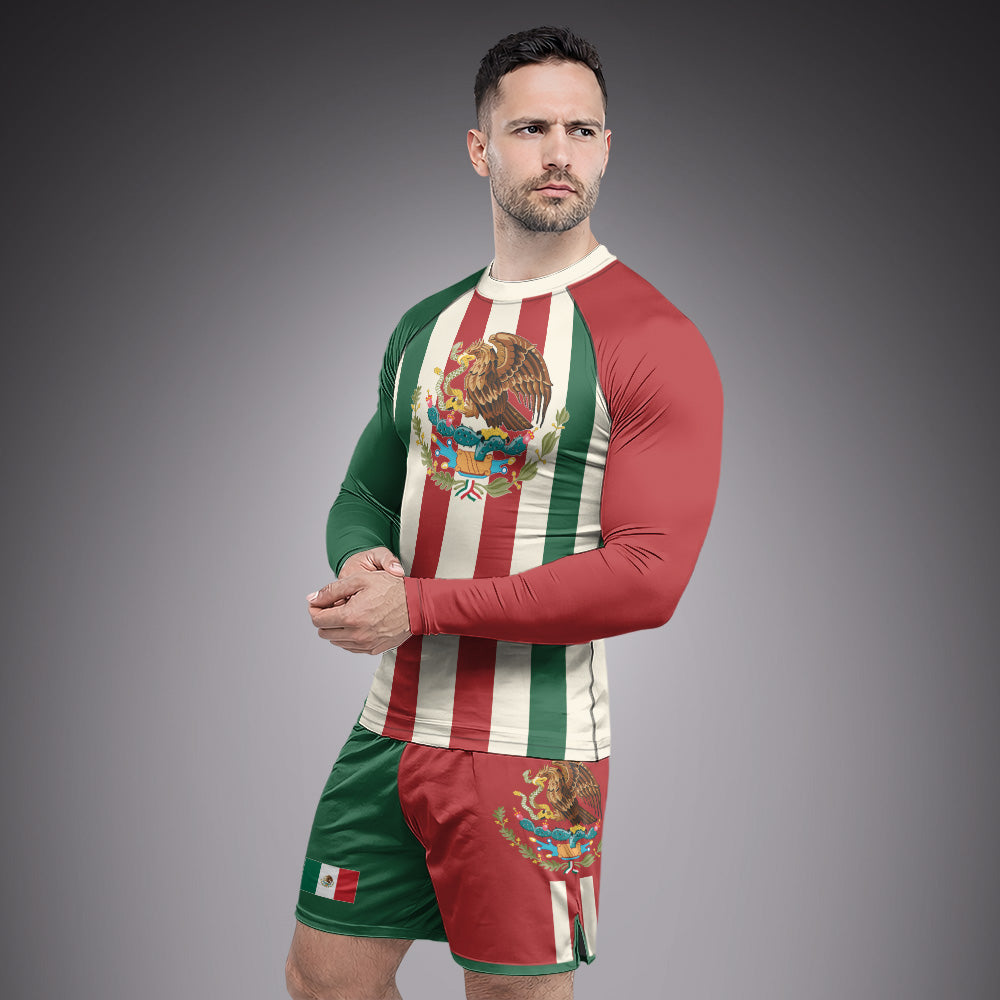 Rashninja Patriot Mexico Flag Men's Fight Shorts