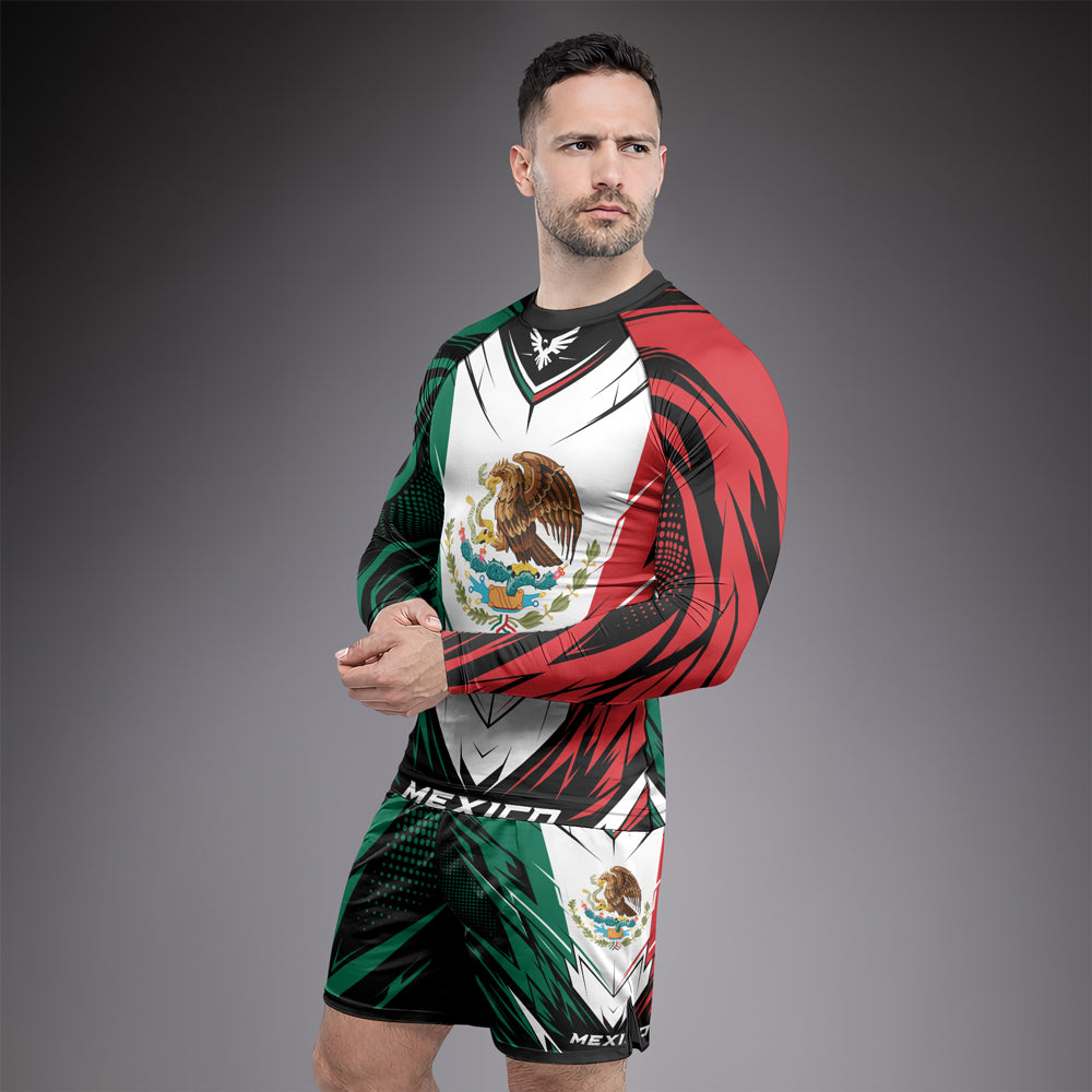 Rashninja Patriot Mexico Flag Men's Fight Shorts