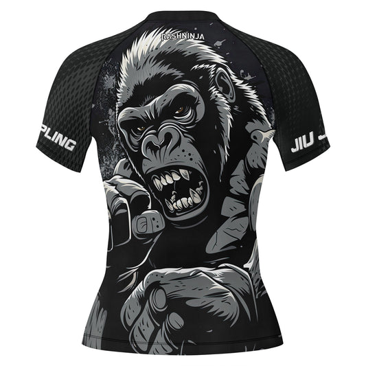 Rashninja Gorilla Wild Monarch Women's Short Sleeve Rash Guard