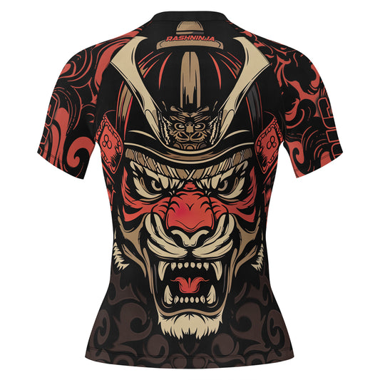 Rashninja Tiger Samurai Women's Short Sleeve Rash Guard