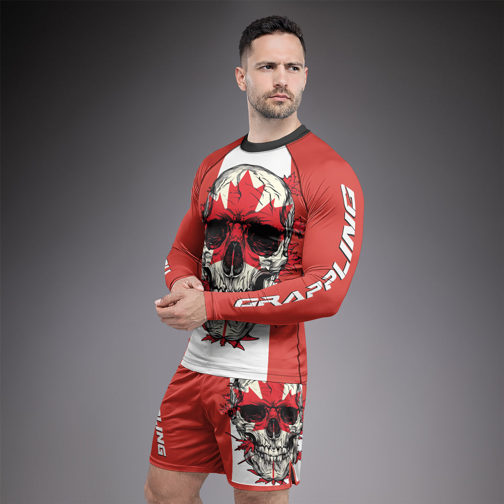 Rashninja Patriot Canada Flag Men's Fight Shorts
