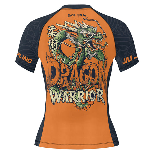 Rashninja Dragon Verdant Blaze Women's Short Sleeve Rash Guard