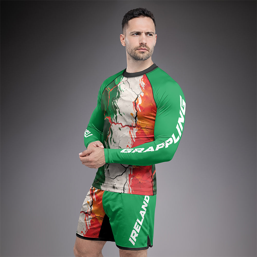 Rashninja Patriot Mexico Flag Men's Fight Shorts