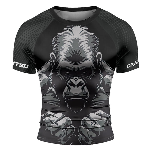 Rashninja Gorilla Wild Monarch Men's Short Sleeve Rash Guard