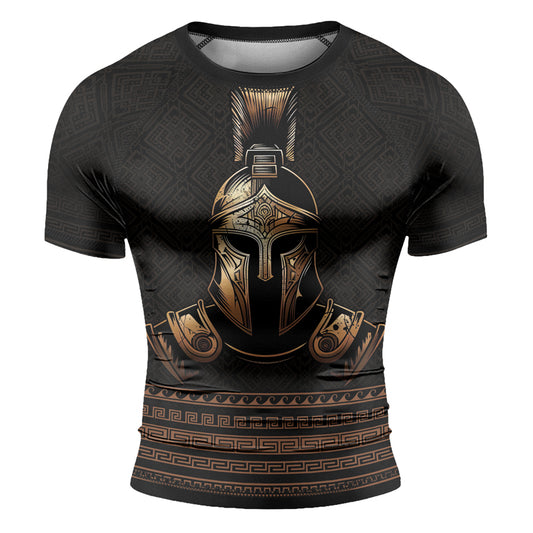 Rashninja Spartan Warrior Forge Men's Short Sleeve Rash Guard