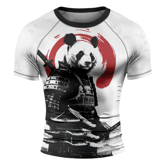 Rashninja Panda Samurai Frost Men's Short Sleeve Rash Guard