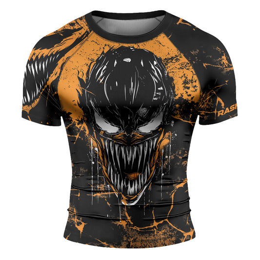 Rashninja Halloween Venom Strike Men's Short Sleeve Rash Guard