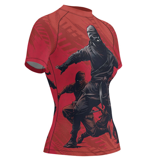 Rashninja Ninja Red Assault Women's Short Sleeve Rash Guard