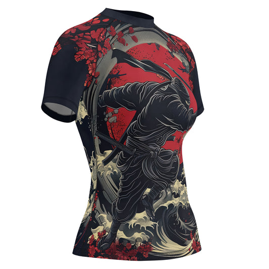 Rashninja Ninja Great Wave Women's Short Sleeve Rash Guard