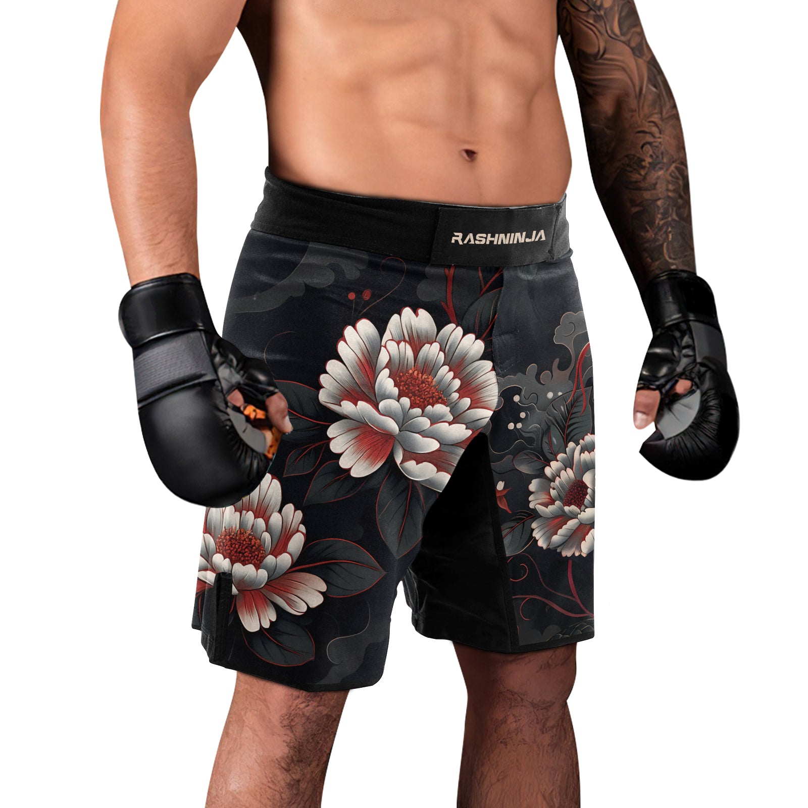 Rashninja Snake Blossom Strike Men's Fight Shorts