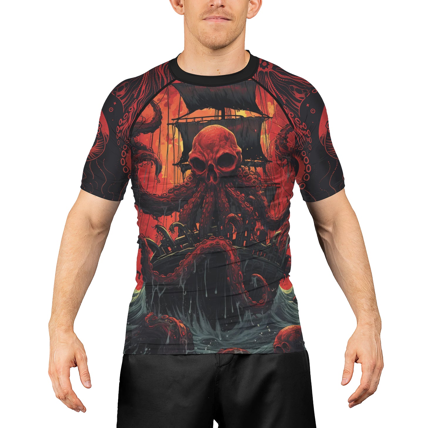 Rashninja Octopus Havoc Men's Short Sleeve Rash Guard | Rash Guard