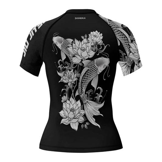 Rashninja Samurai Koi Harmony Women's Short Sleeve Rash Guard