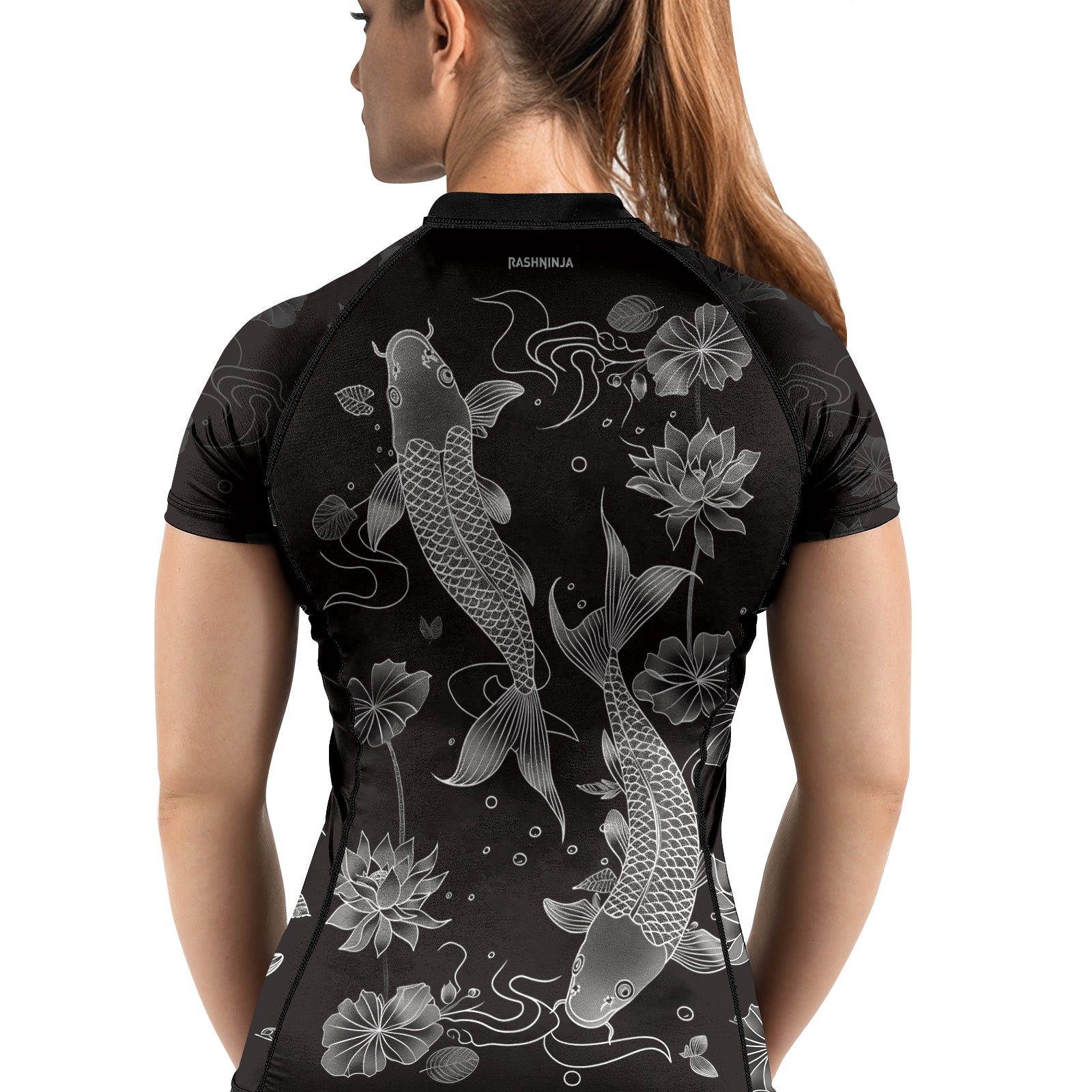 Rashninja Koi Lotus Flow Women's Short Sleeve Rash Guard | Rash Guard