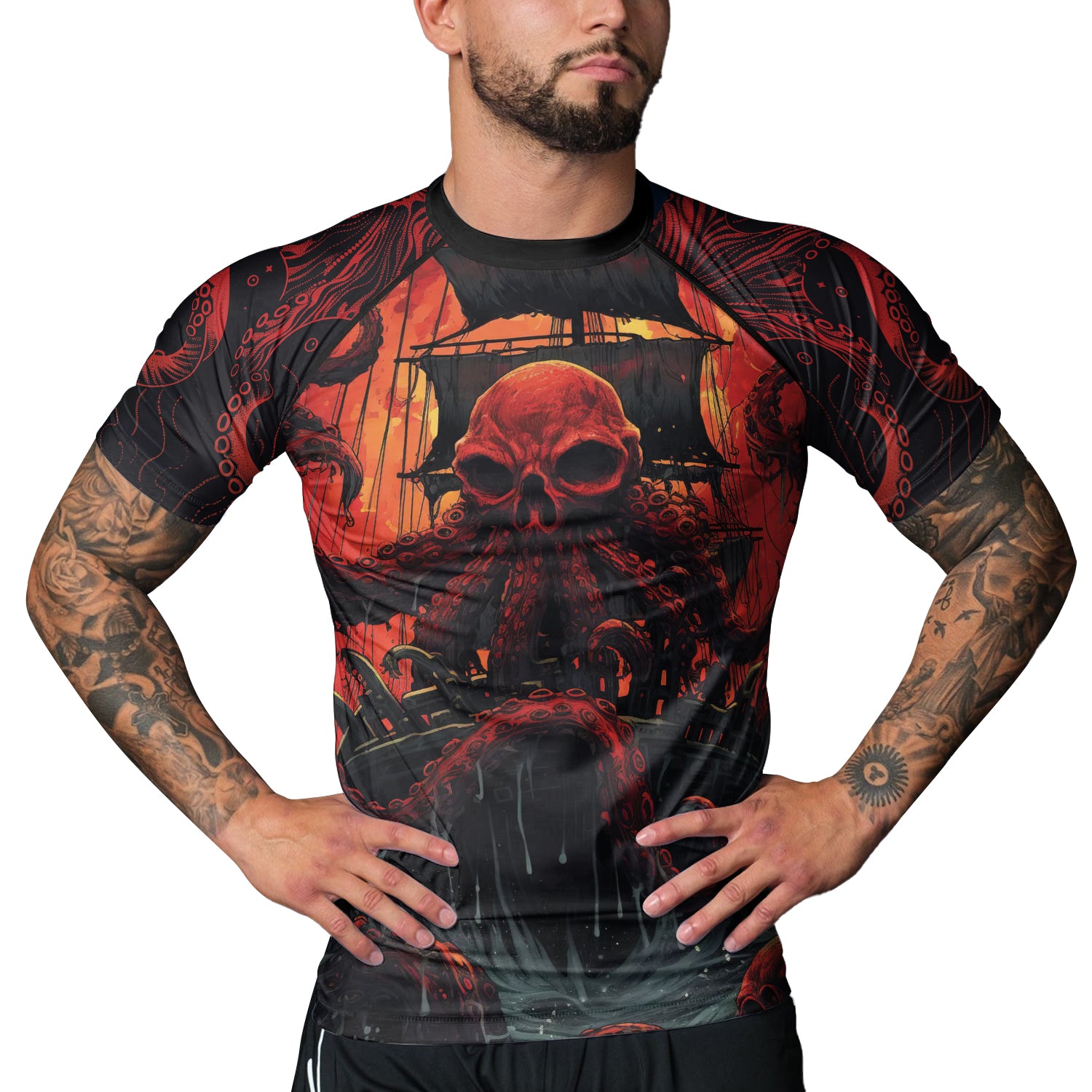 Rashninja Octopus Havoc Men's Short Sleeve Rash Guard | Rash Guard