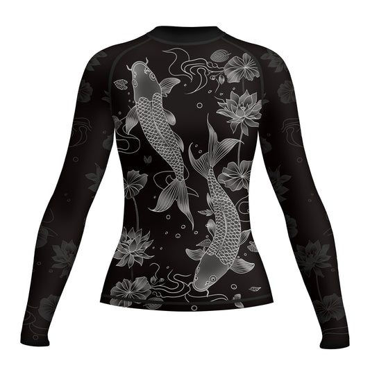 Rashninja Koi Lotus Flow Women's Long Sleeve Rash Guard | Rash Guard