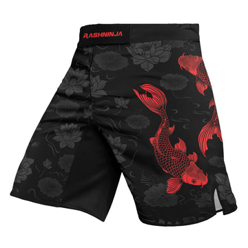 Rashninja Samurai Koi Serenity Men's Fight Shorts