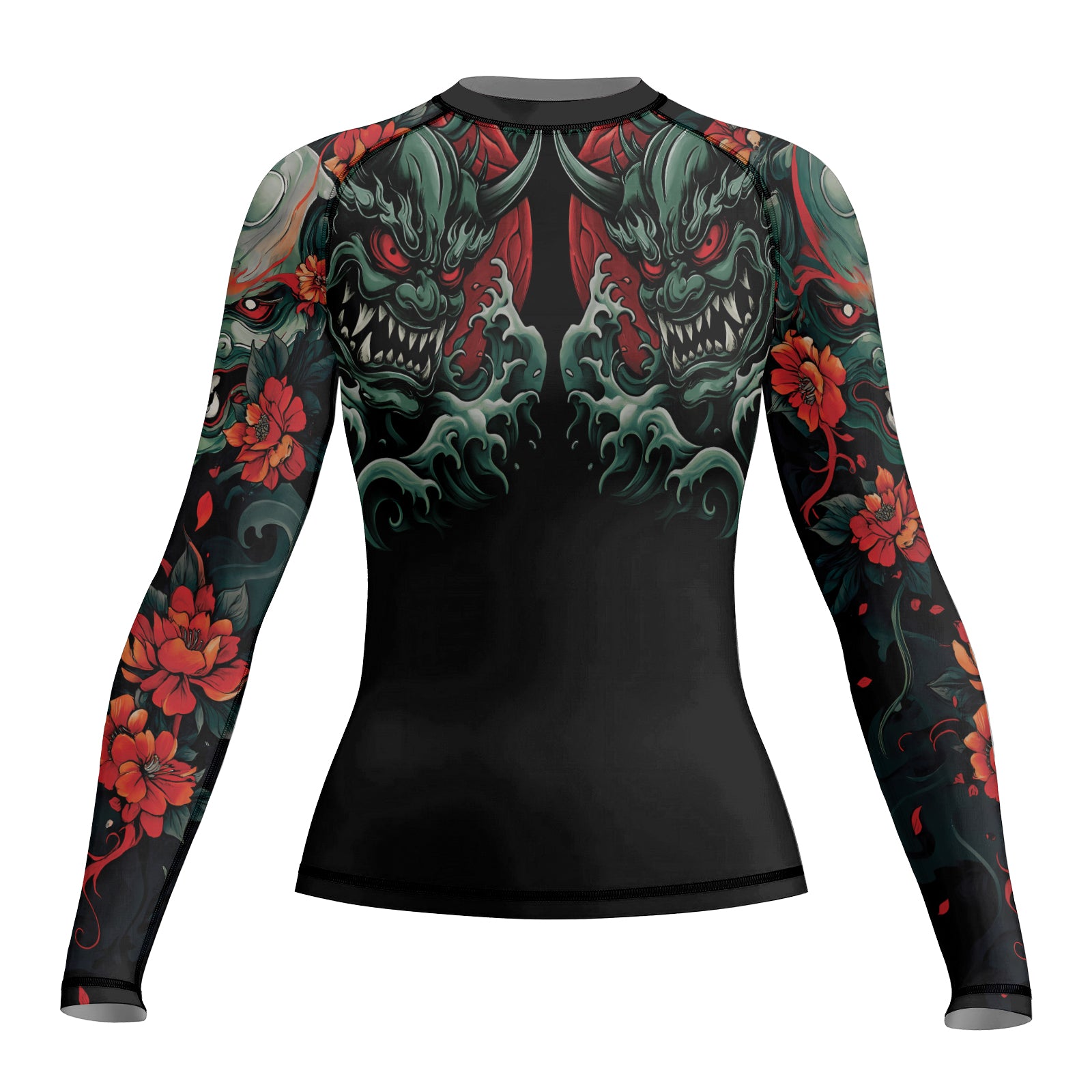Rashninja Samurai Oni Wrath Women's Long Sleeve Rash Guard