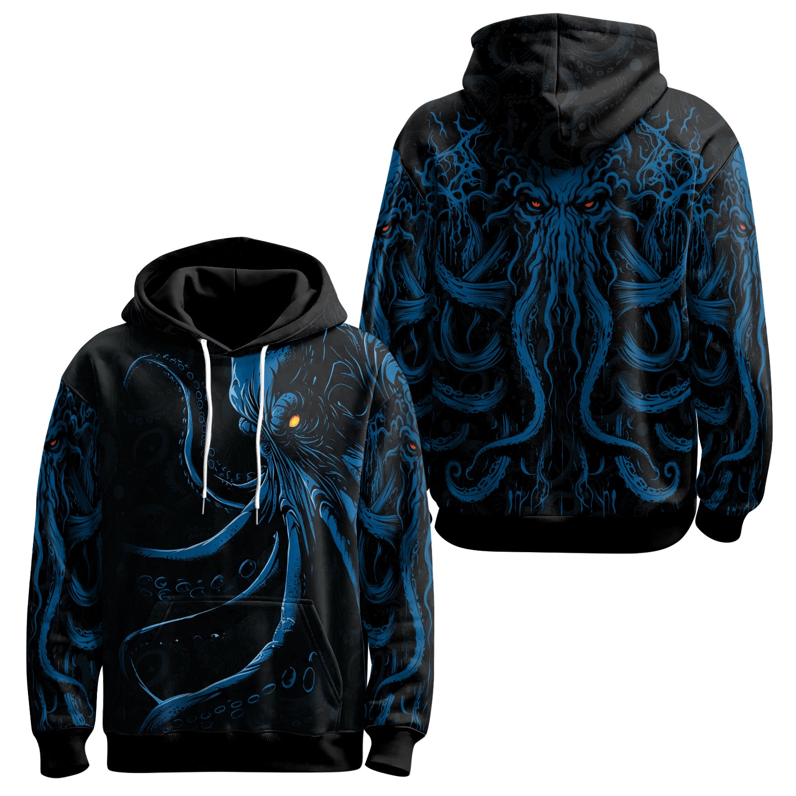 Rashninja Tentacle Tyrant AOP Hoodie | Jiu Jitsu Octopus Hoodie