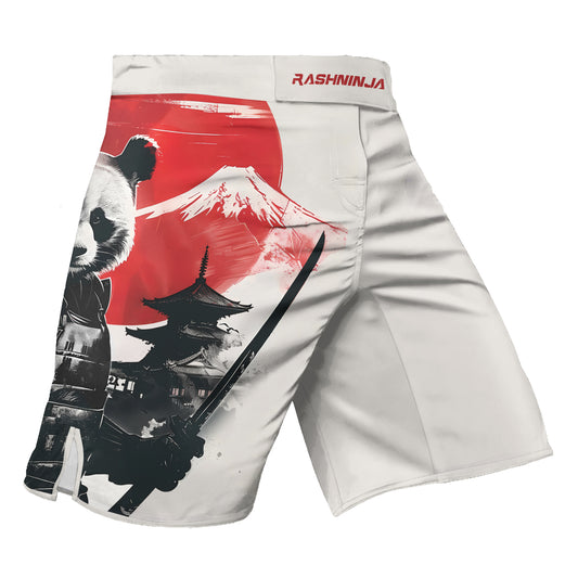 Rashninja Panda Samurai Sunset Men's Fight Shorts