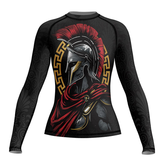 Rashninja Spartan Spear Pattern Women's Long Sleeve Rash Guard