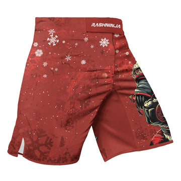 Rashninja Christmas Badass Santa Men's Fight Shorts