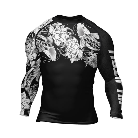 Rashninja Samurai Koi Harmony Men's Long Sleeve Rash Guard