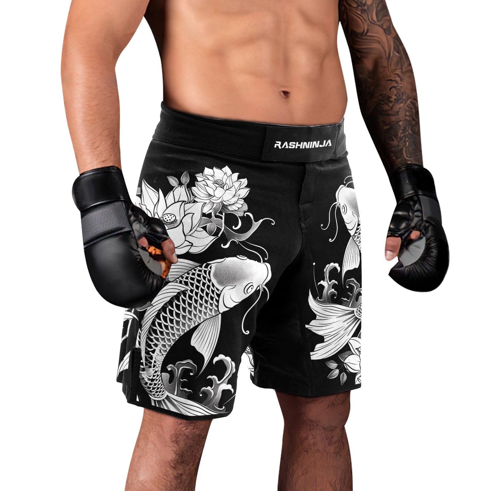 Rashninja Samurai Koi Harmony Men's Fight Shorts
