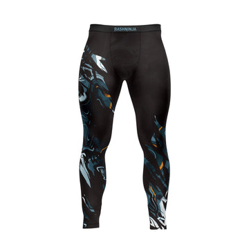 Rashninja Cyber Storm Blue Marble Men's Spats
