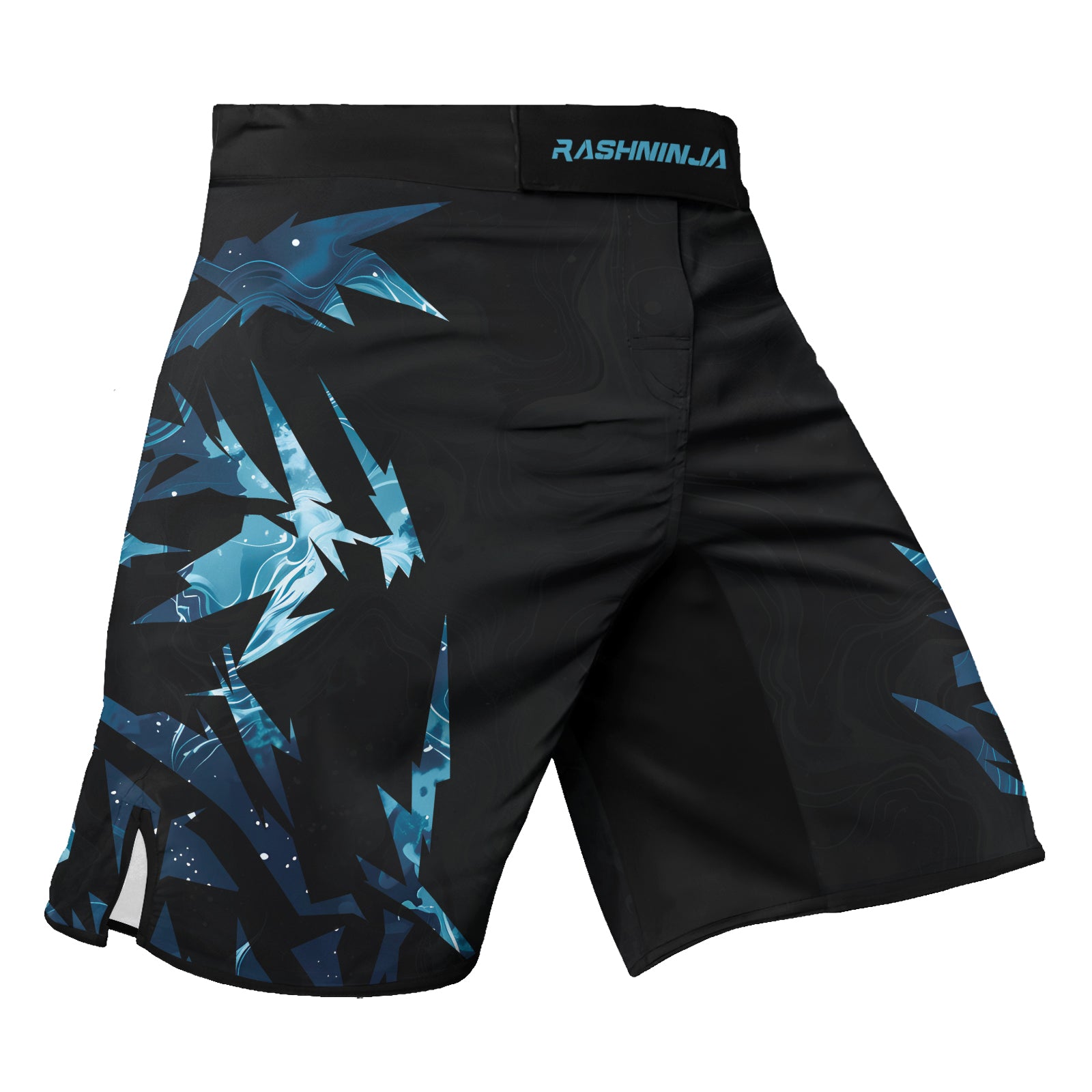 Rashninja Cyber Storm Blue Men's Fight Shorts