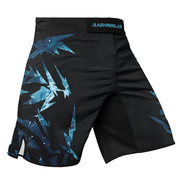 Rashninja Cyber Storm Blue Men's Fight Shorts