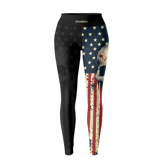 Rashninja Patriotic Skull Women's Leggings