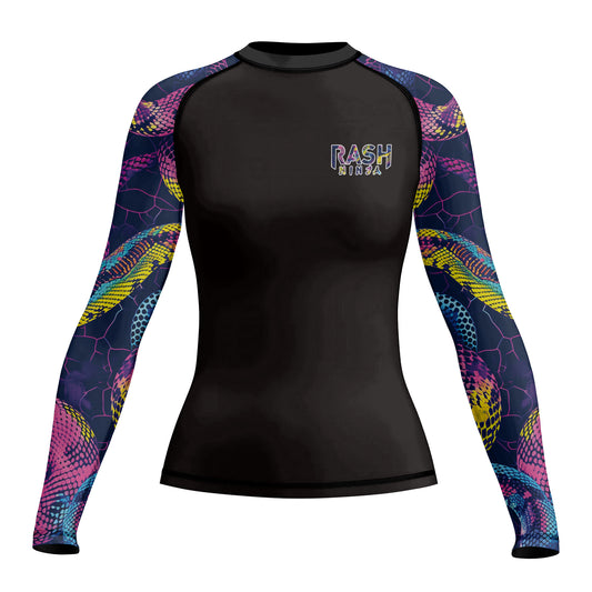 Rashninja Neon Snake Women's Long Sleeve Rash Guard