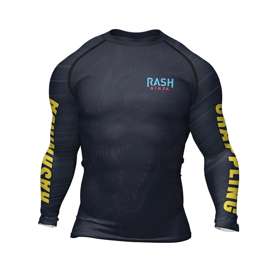 Rashninja Wolf Forest Guardian Men's Long Sleeve Rash Guard