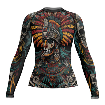 Rashninja Aztec Eagle Crest Women's Long Sleeve Rash Guard