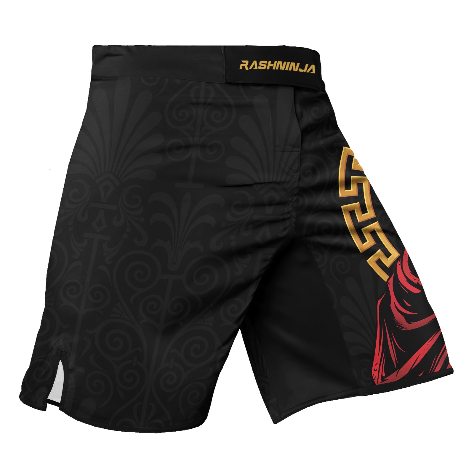 Rashninja Spartan Spear Pattern Men's Fight Shorts