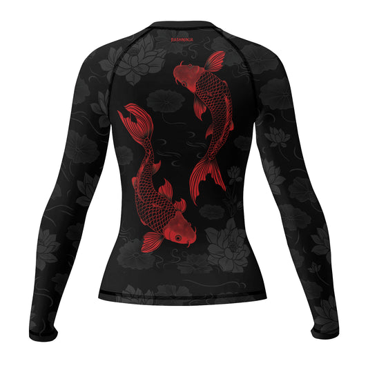 Rashninja Samurai Koi Serenity Women's Long Sleeve Rash Guard