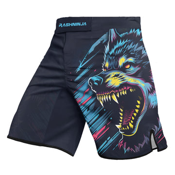 Rashninja Wolf Forest Guardian Men's Fight Shorts

