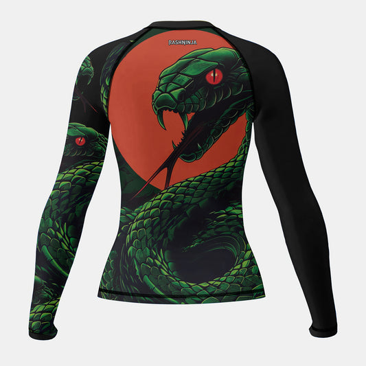 Rashninja Green Snake Women's Long Sleeve Rash Guard