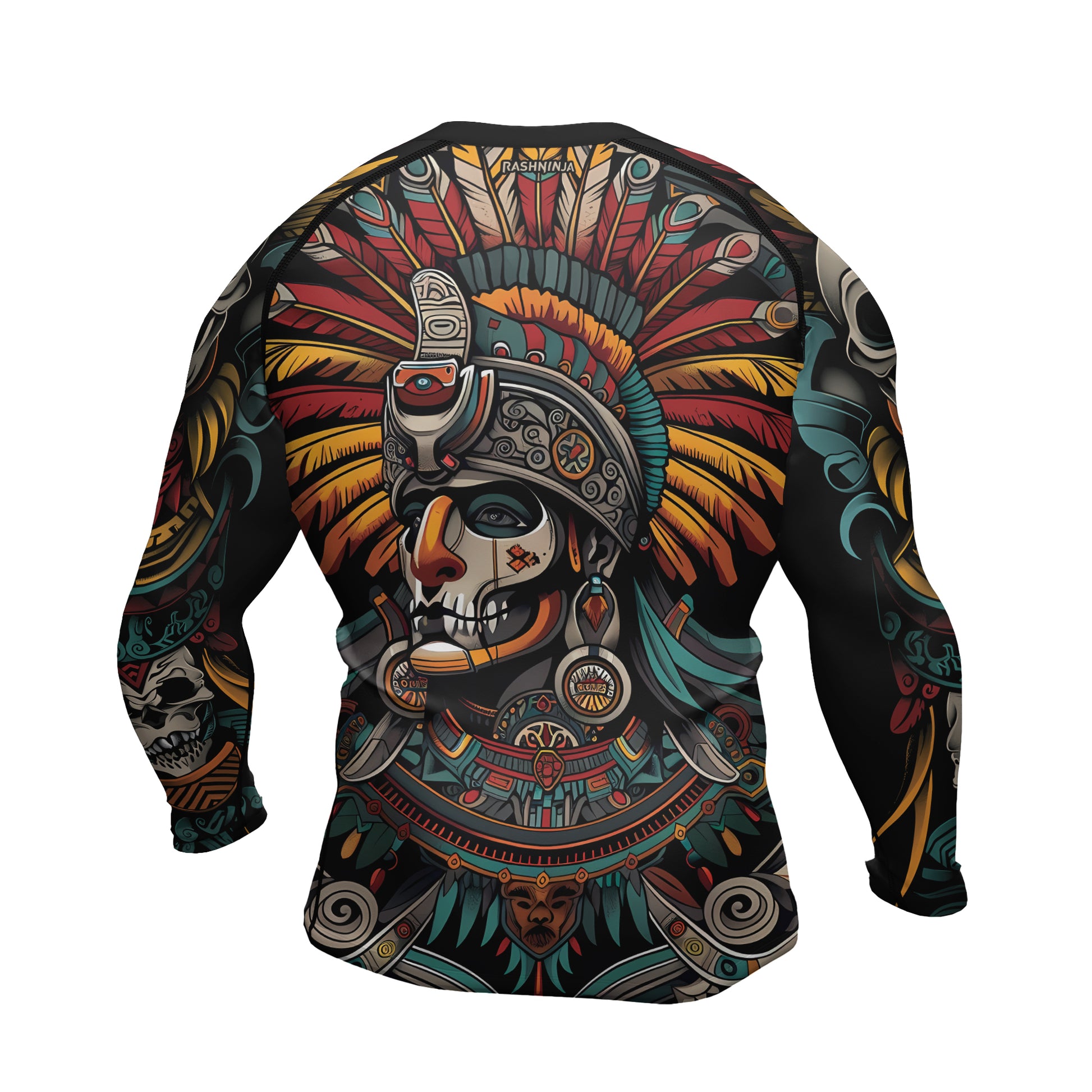 Rashninja Aztec Eagle Crest Men's Long Sleeve Rash Guard


