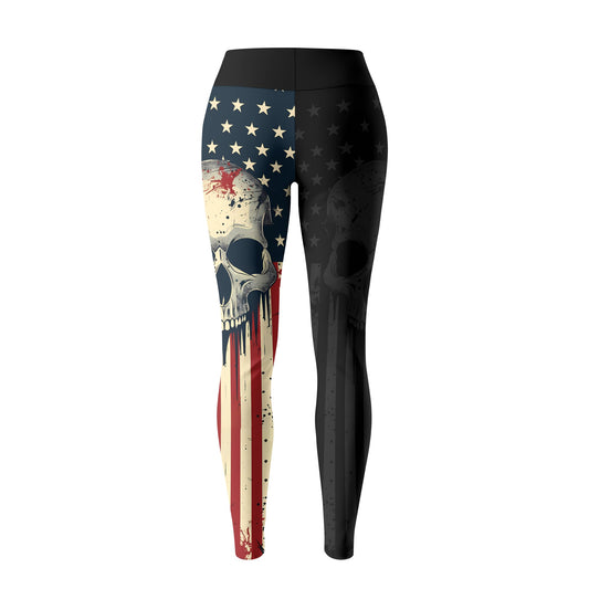 Rashninja Patriotic Skull Women's Leggings