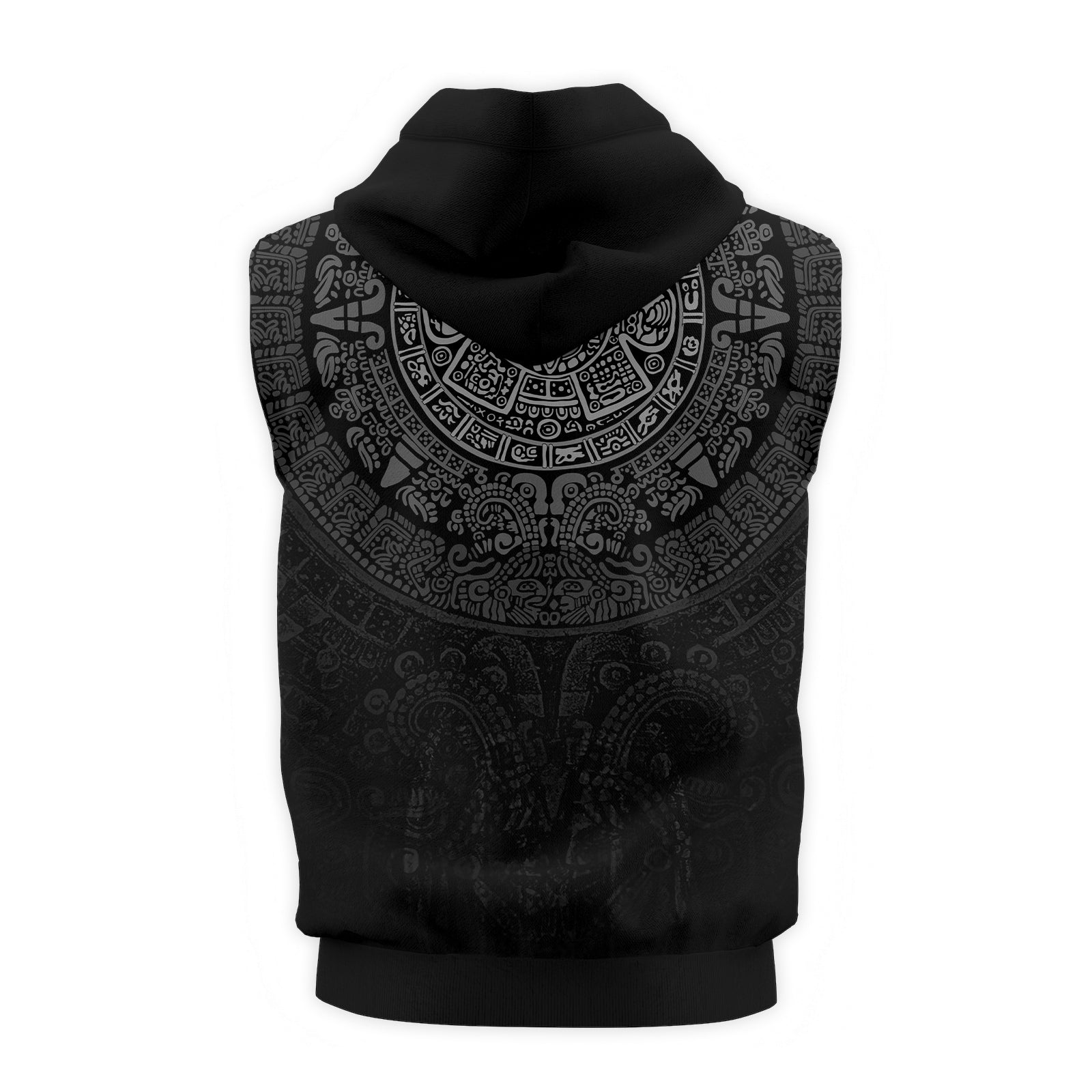 Rashninja Aztec Calendar Sleeveless Gym Hoodie | MMA Sleeveless Hoodie