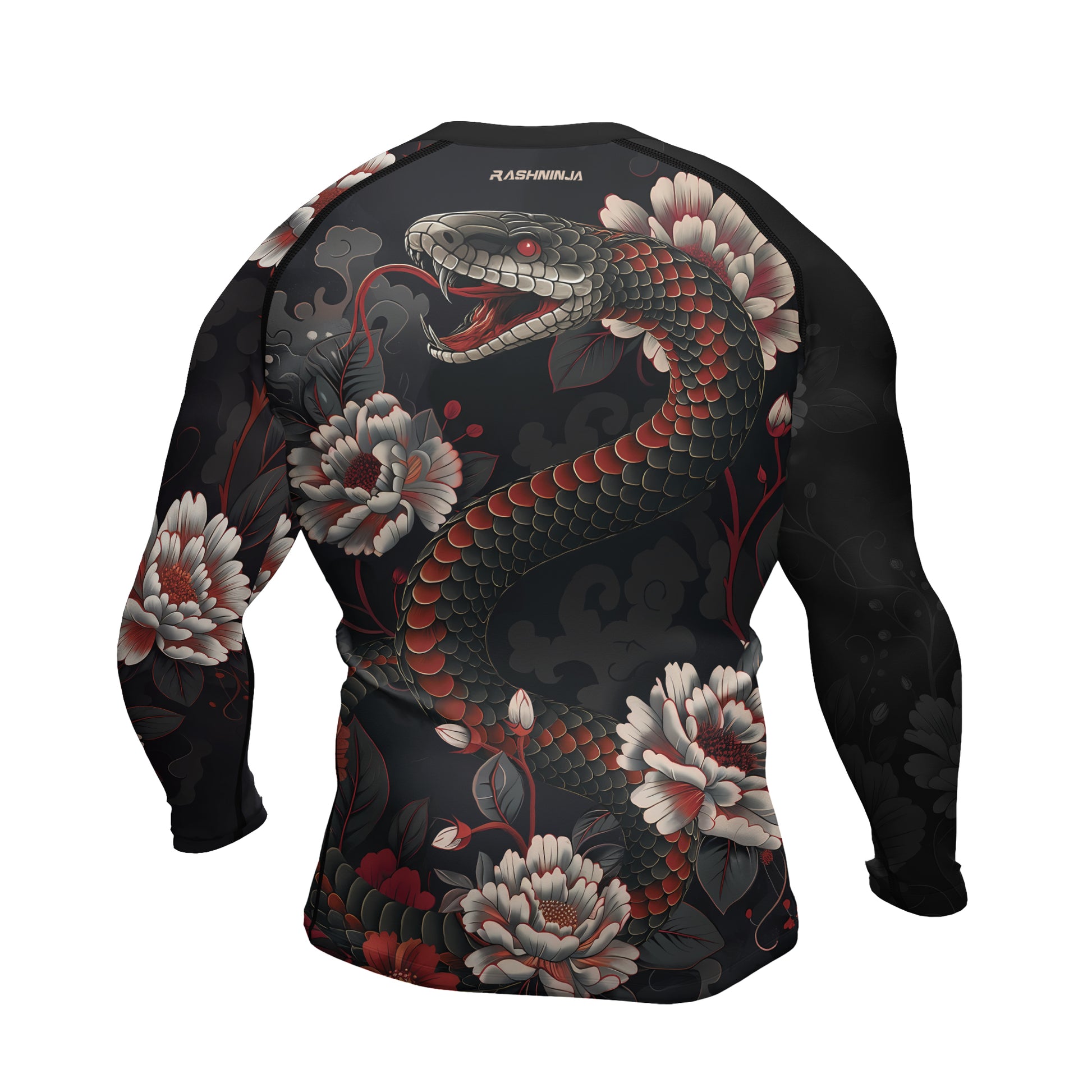 Rashninja Snake Blossom Strike Men's Long Sleeve Rash Guard