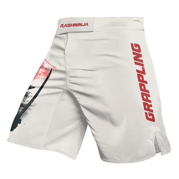 Rashninja Panda Samurai Sunset Men's Fight Shorts