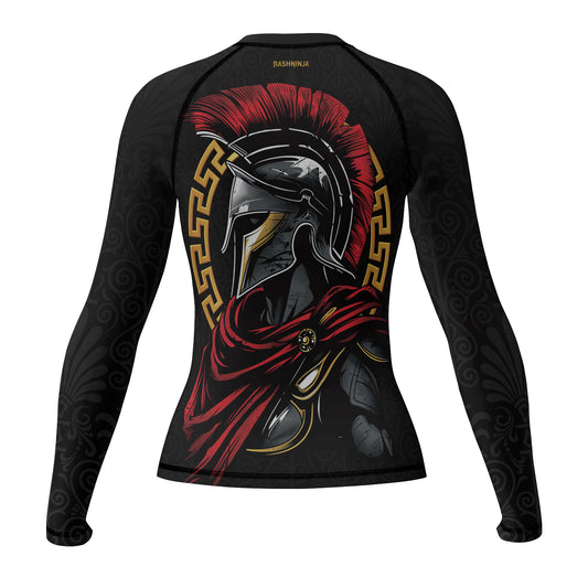 Rashninja Spartan Spear Pattern Women's Long Sleeve Rash Guard