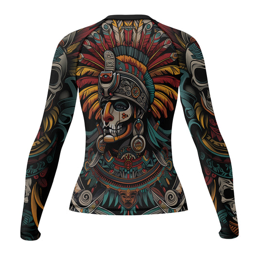 Rashninja Aztec Eagle Crest Women's Long Sleeve Rash Guard