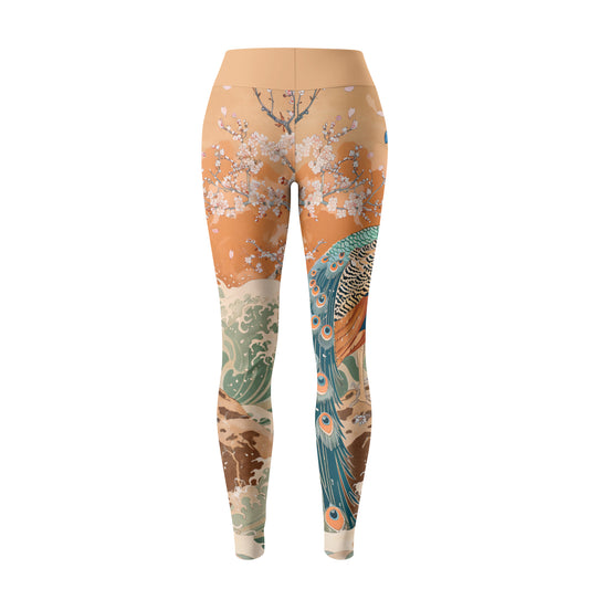 Rashninja Peacock Cherry Blossom Women's Leggings