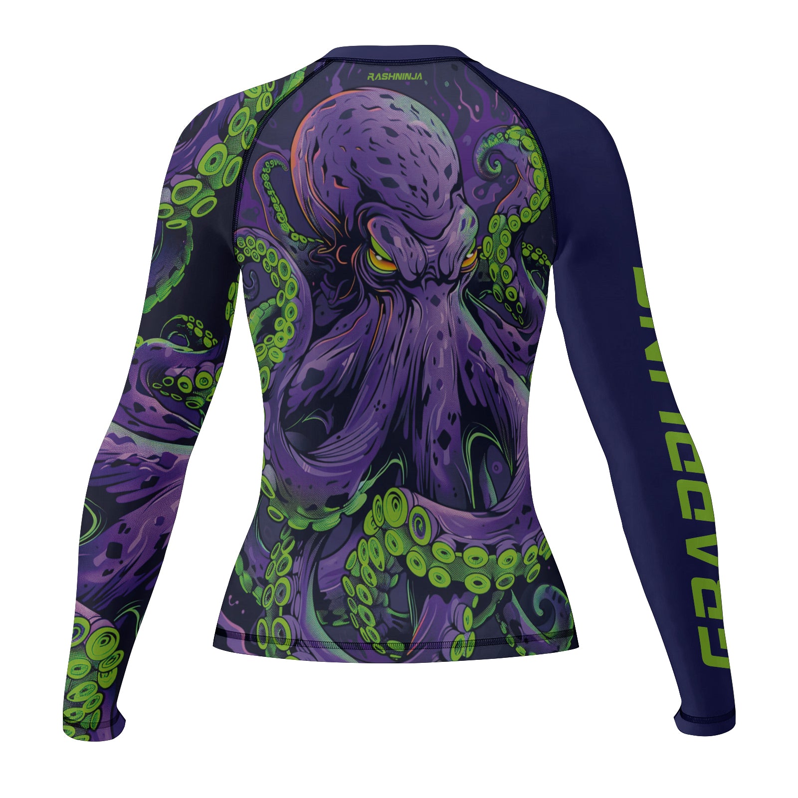 Rashninja Octopus Neon Multi Women's Long Sleeve Rash Guard