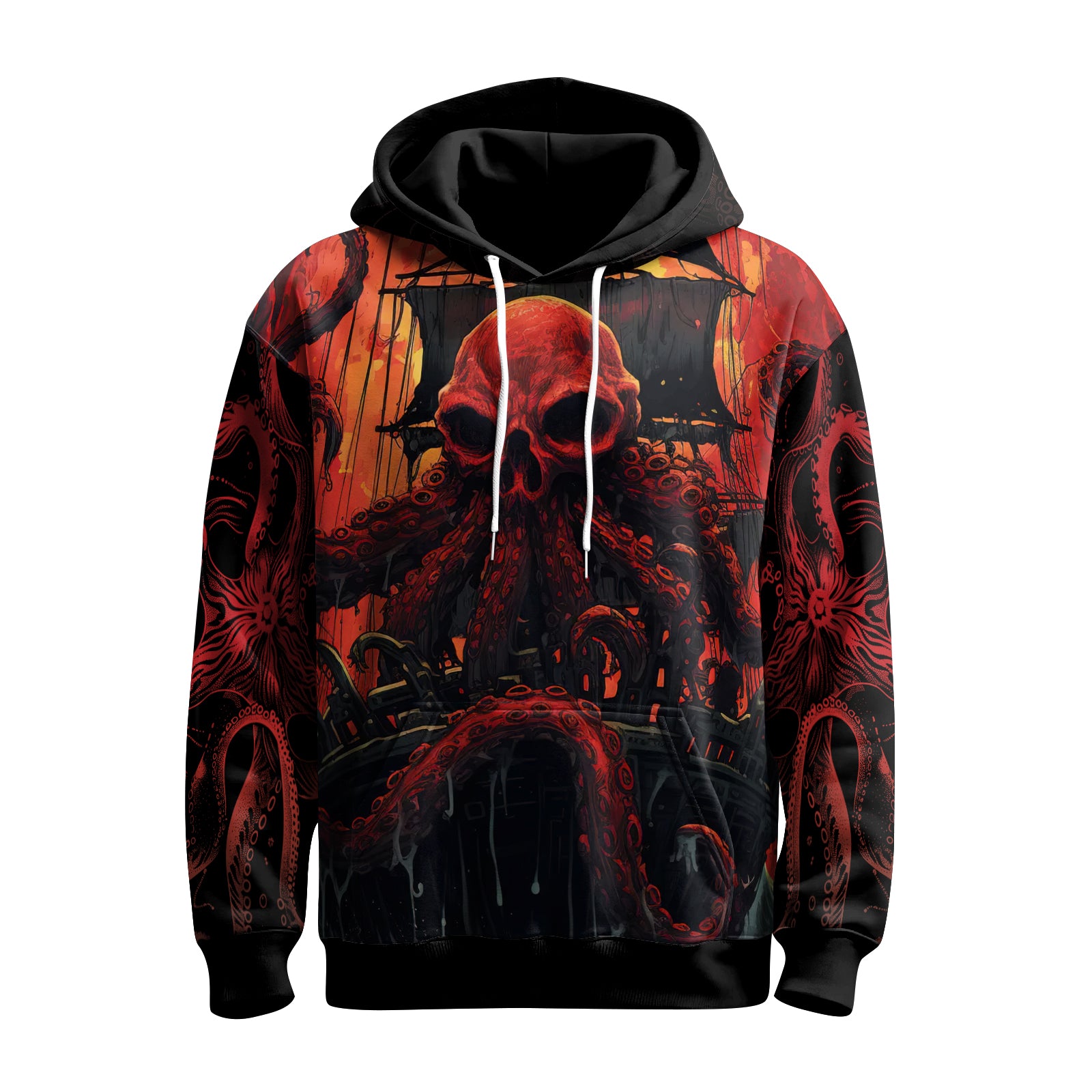 Rashninja Octopus Havoc AOP Hoodie | Jiu Jitsu Octopus Hoodie