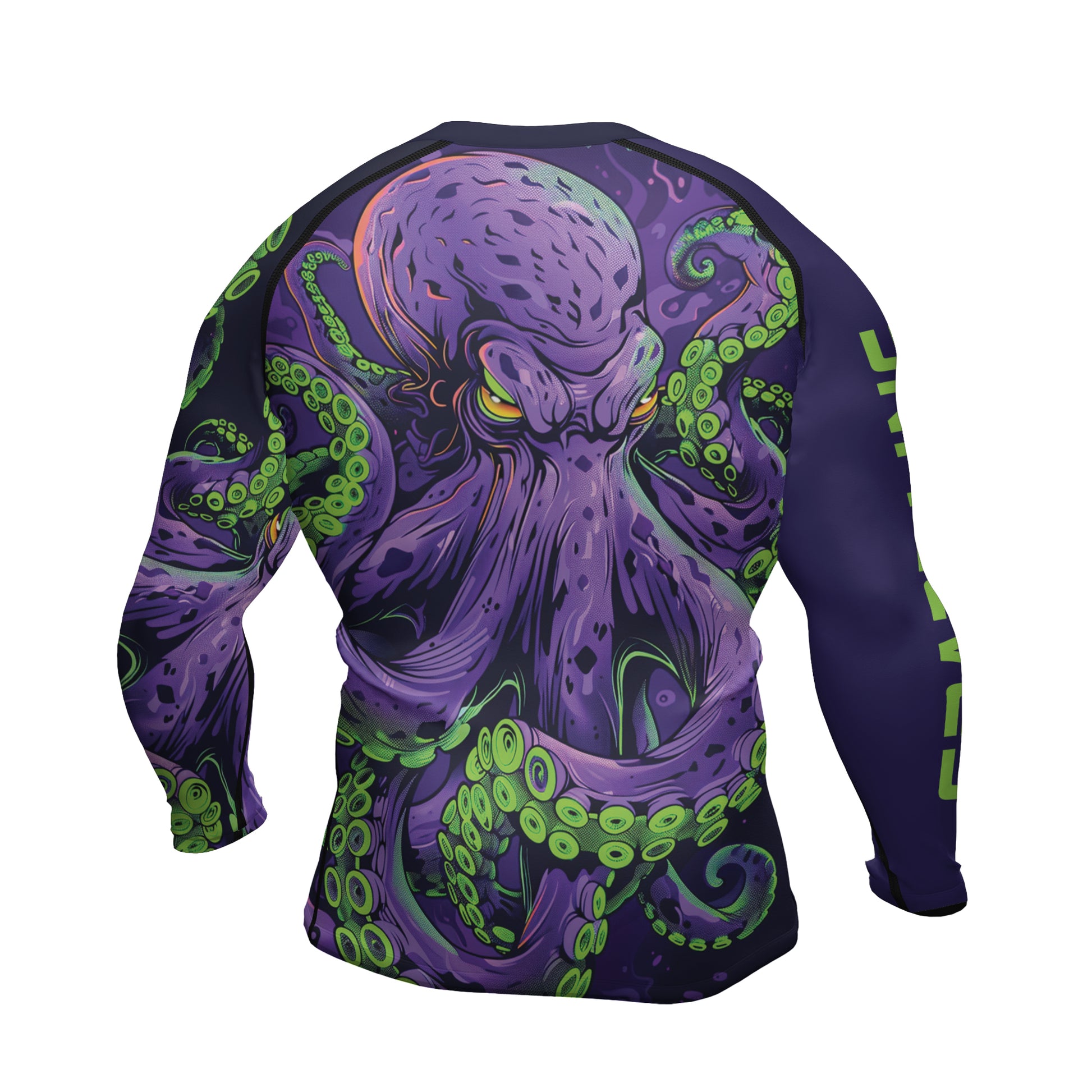 Rashninja Octopus Neon Multi Men's Long Sleeve Rash Guard